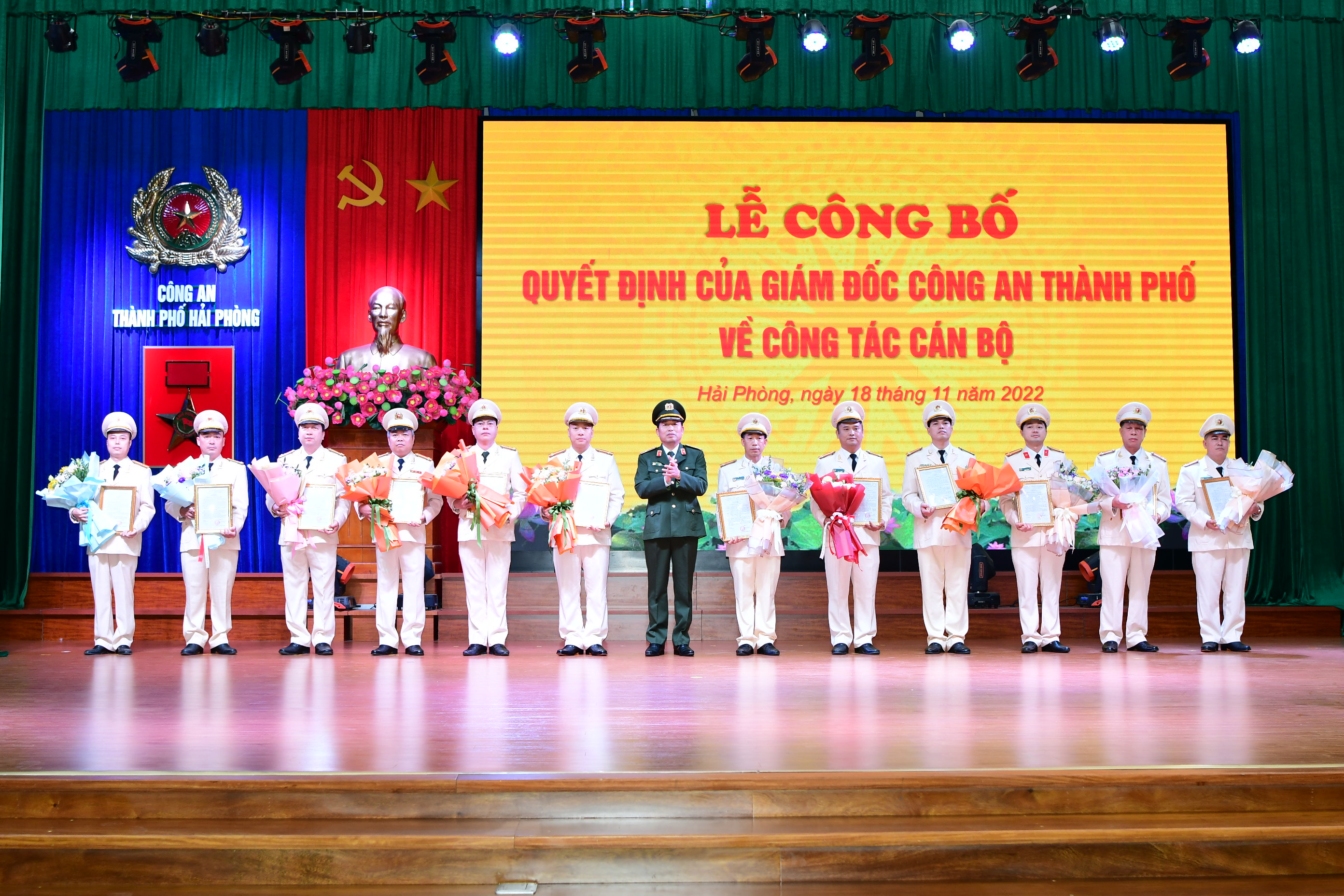 Công bố Quyết định của Giám đốc CATP về công tác cán bộ Công an các đơn vị, địa phương